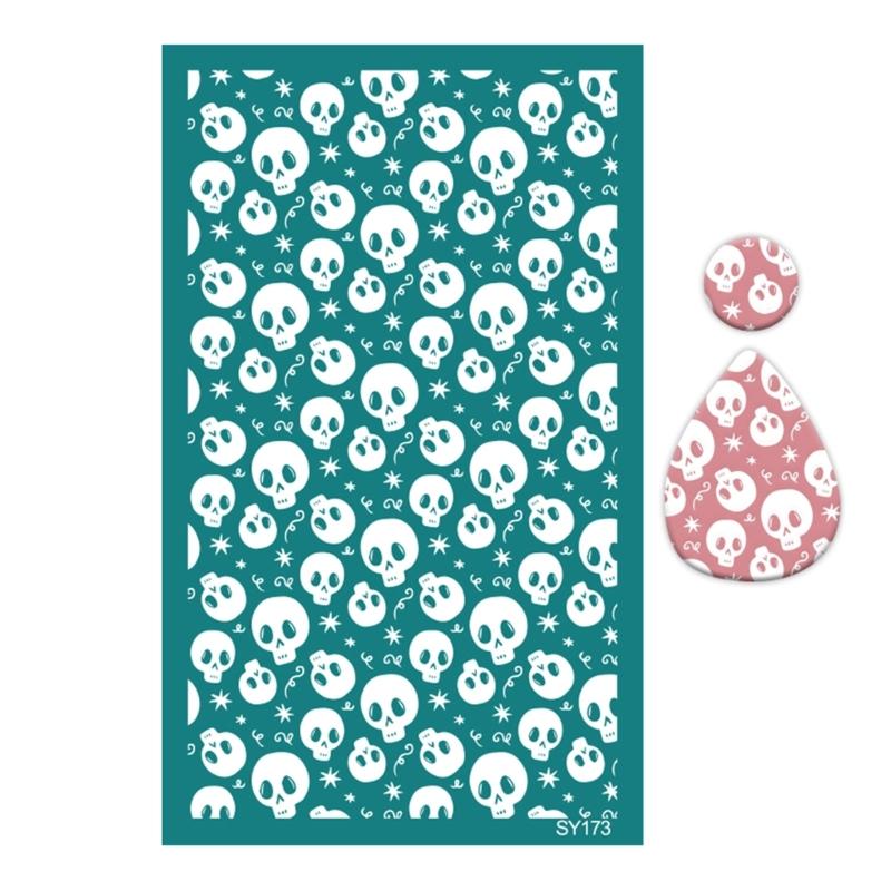 Silk Screen Printing Stencils for Painting on Clay, Fabric, Wood, Self-Adhesive Silkscreen Stencils for Jewelry Making
