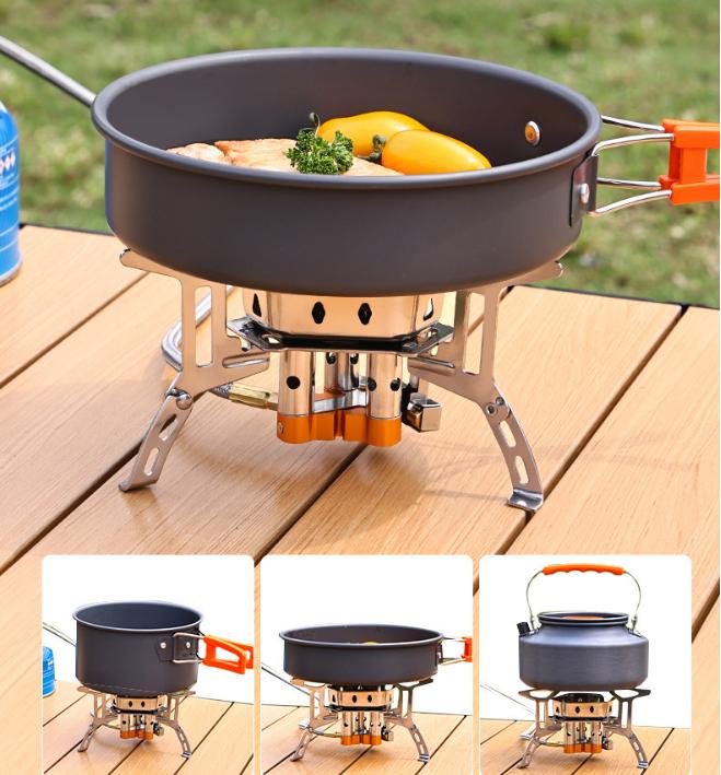 

Уличная трехконфорочная походная портативная складная карточная плита One Size серебряный