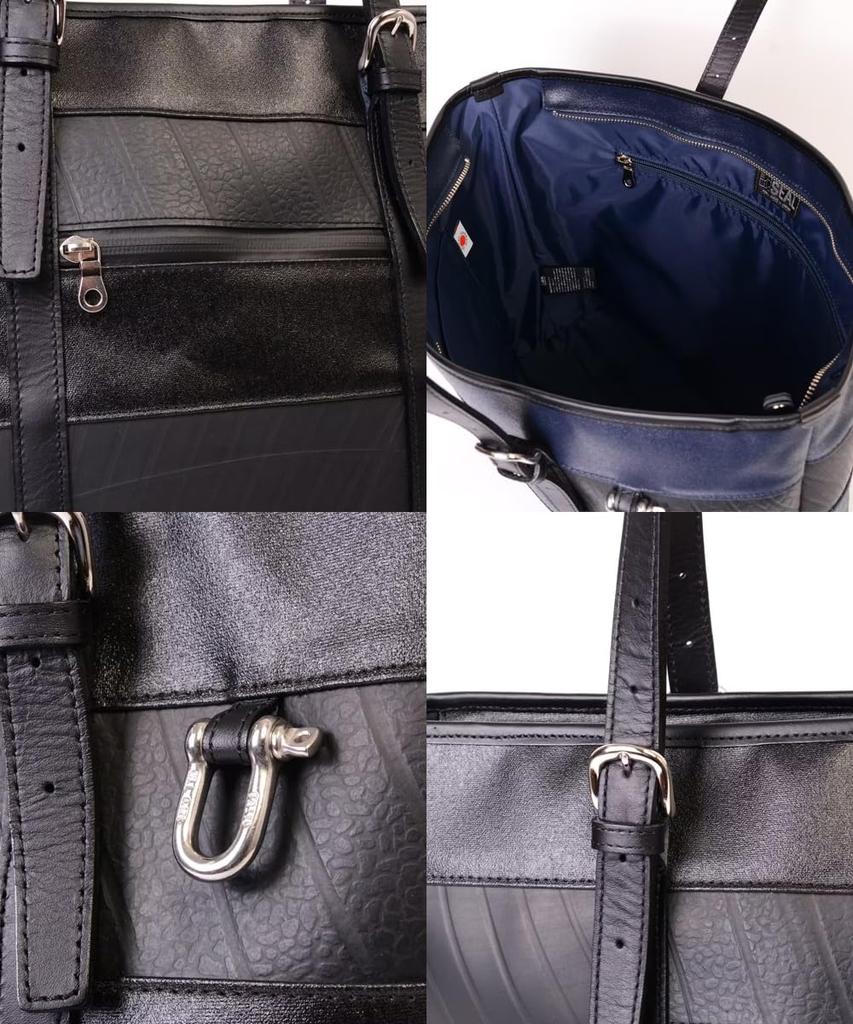 Morino Canvas x Waterproof Border Tote Bag Large Capacity Business Tote Genuine Leather Shoulder Bag Made in Japan [SEAL] 2-Way Men's MS-029NV