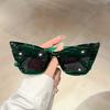 Occhiali da Sole Oversize Cat Eye alla Moda Per Donne Per Uomini Colore Graduale Montatura a Forma di Gelatina Occhiali Per Feste Estive in Spiaggia