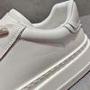 2025 Men's Luxury Casual Leather Sneakers - High-End, Height-Boosting, Thick-Soled Sports Shoes