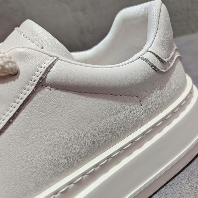 2025 Men's Luxury Casual Leather Sneakers - High-End, Height-Boosting, Thick-Soled Sports Shoes