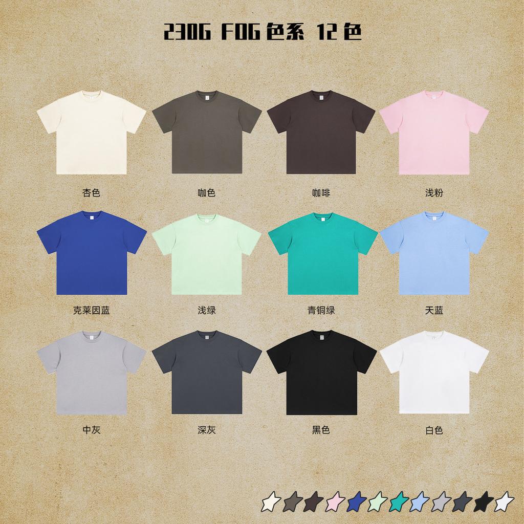 230 GSM 100% bavlněné prané tričko s potiskem na míru pro muže, personalizované tričko