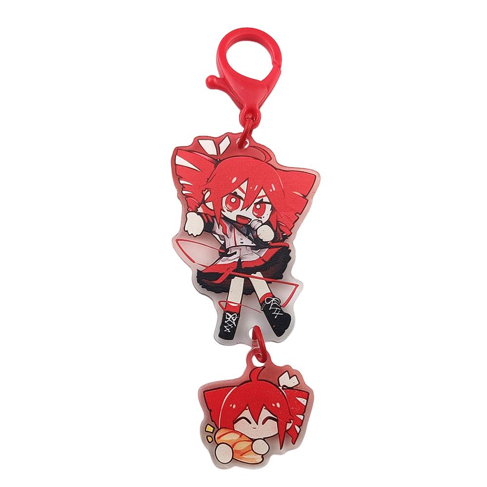 New Anime Kasane Teto Cosplay Acrylic Keychain Pendant Charms Backpack Decoration Cute Gift
