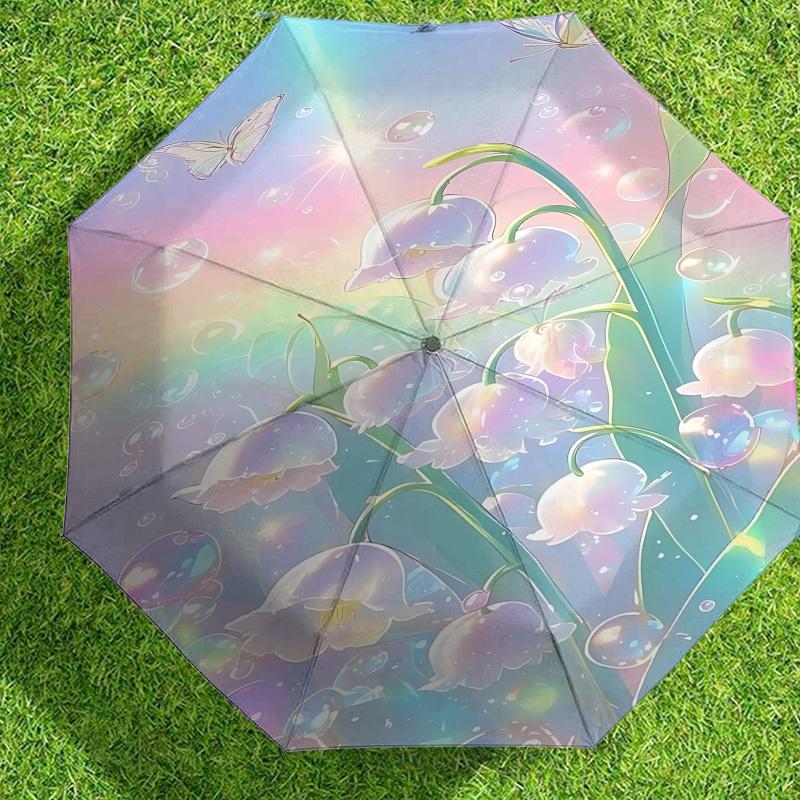 Enchanted Garden Umbrella: A Magical Companion for Outdoor Adventures, Auto-Opening & Closing, Lightweight and Durable 055