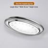 Stainless Steel Oval Plate for Grilled Fish, Steamed Fish, Fruit, Rice, Noodles, and Eggs.