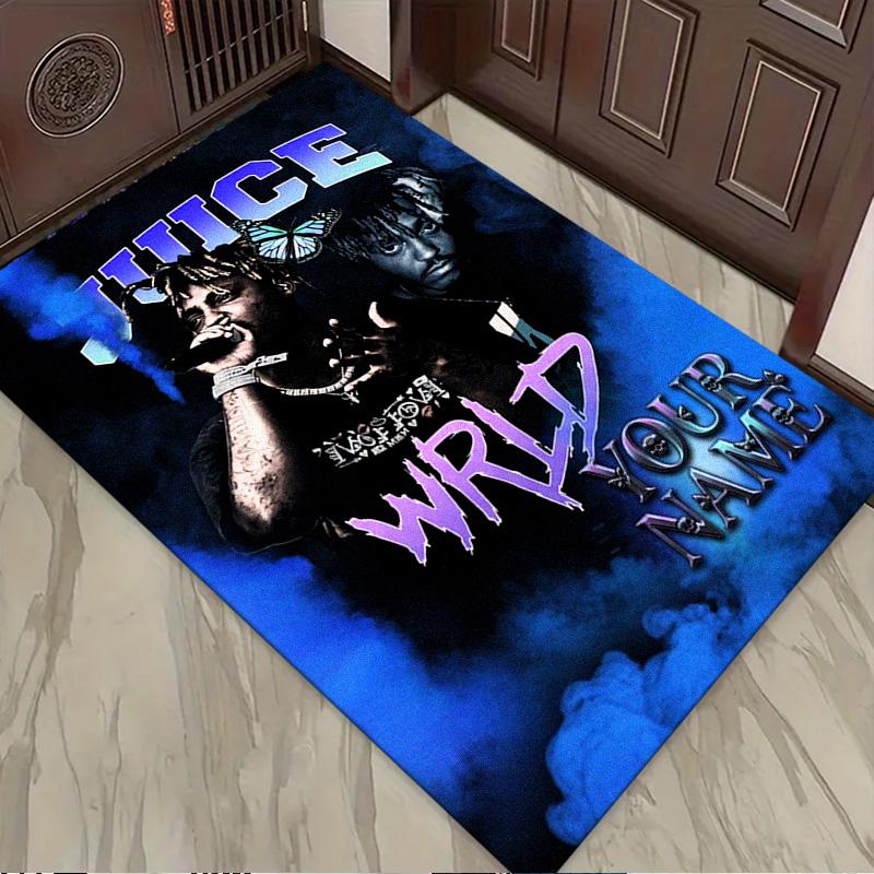 Name Custom Juice Wrld Carpet Rug for Living Room Bedroom Home Sofa Decoration,Kids Play Non-slip Floor Mat