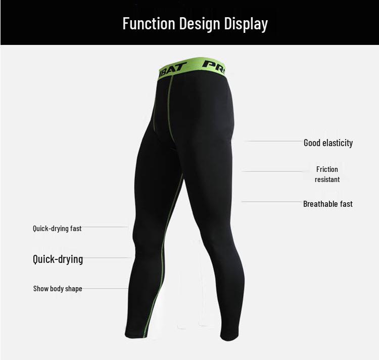 Herren Schnelltrocknende Kompressions-Basketball- & Lauf-Leggings