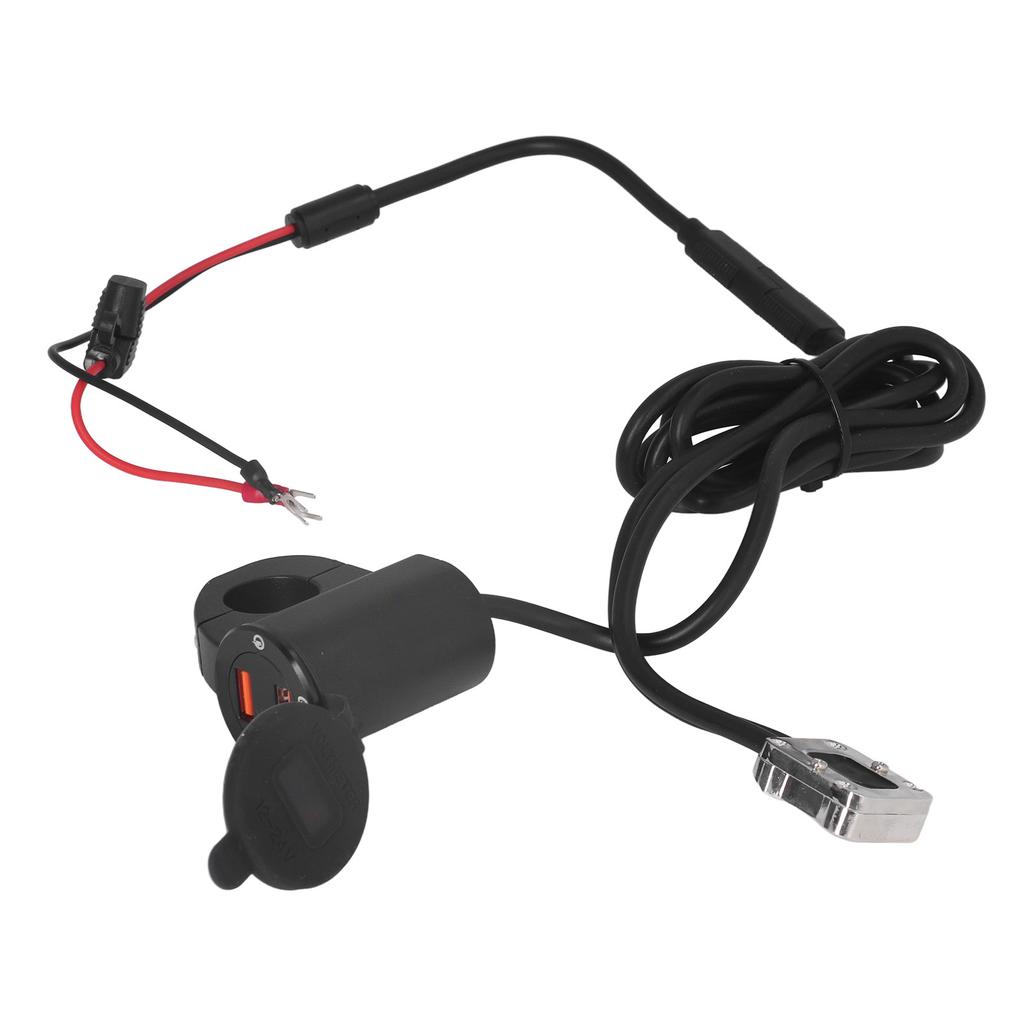 Electric Vehicle Motorcycle Mobile Phone Charger Digital Display Voltage QC3.0 Dual USB Charger