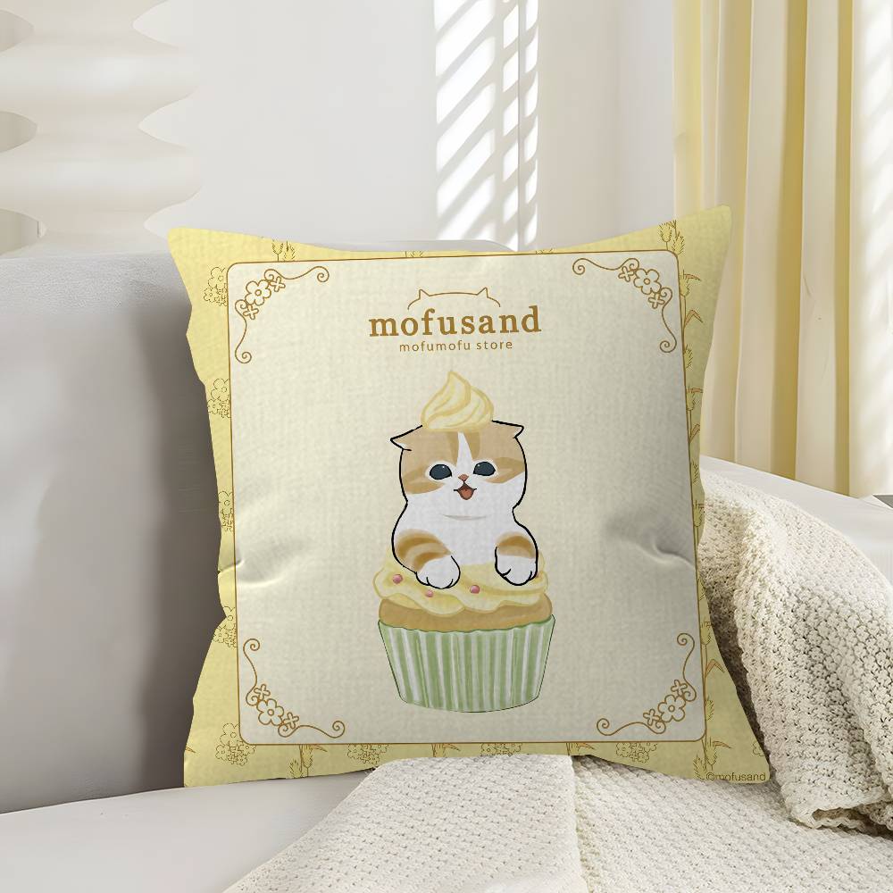 M-Mofusand-Cat Pillow Cover for Bedroom Room and Living Room Sofa Decorative Cushion Cover