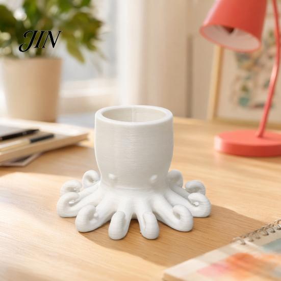 Stationery Holder for Office 3D Printed Pen Holder, Octopus Shape Pencil Cup, Cute Ocean Style Decor Animal Desktop Organizer Home Accessory
