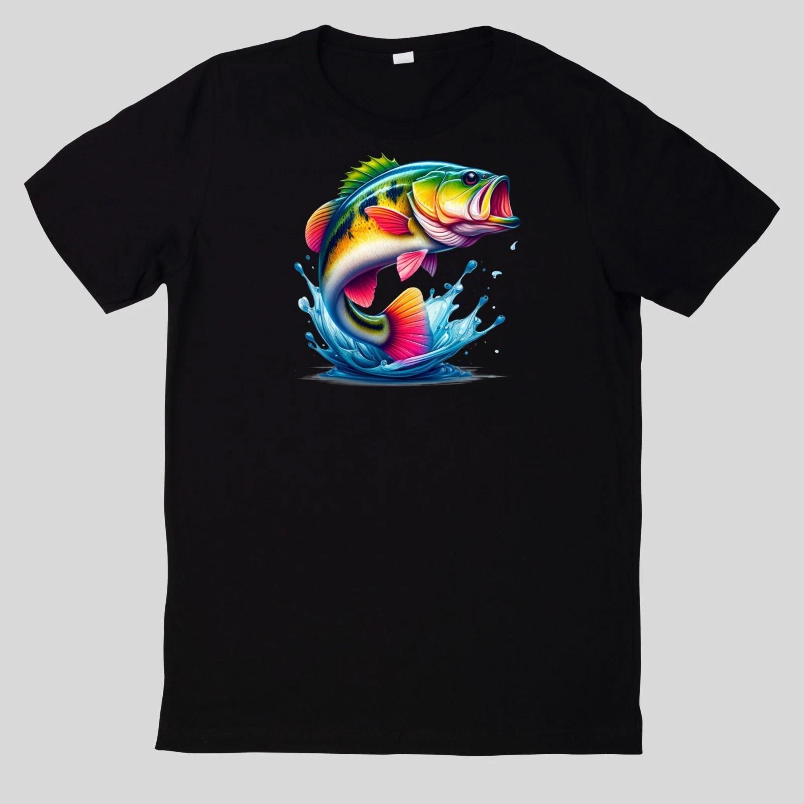 T-Shirt Aquarell Lustiges Bassangeln XXL