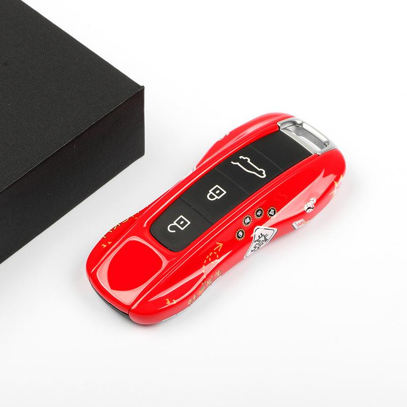 

Lucky Things Happening Luxury ABS Plastics Car Key Case for Porsche Boxster Cayman Panamera Cayenne Macan 718/911 Taycan