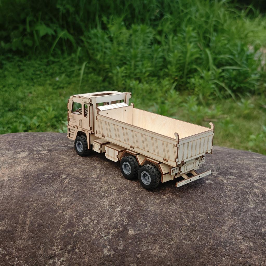 Build Your Own Heavy Truck 3D Wooden Puzzle Model Kit - A Fun And Educational DIY Gift