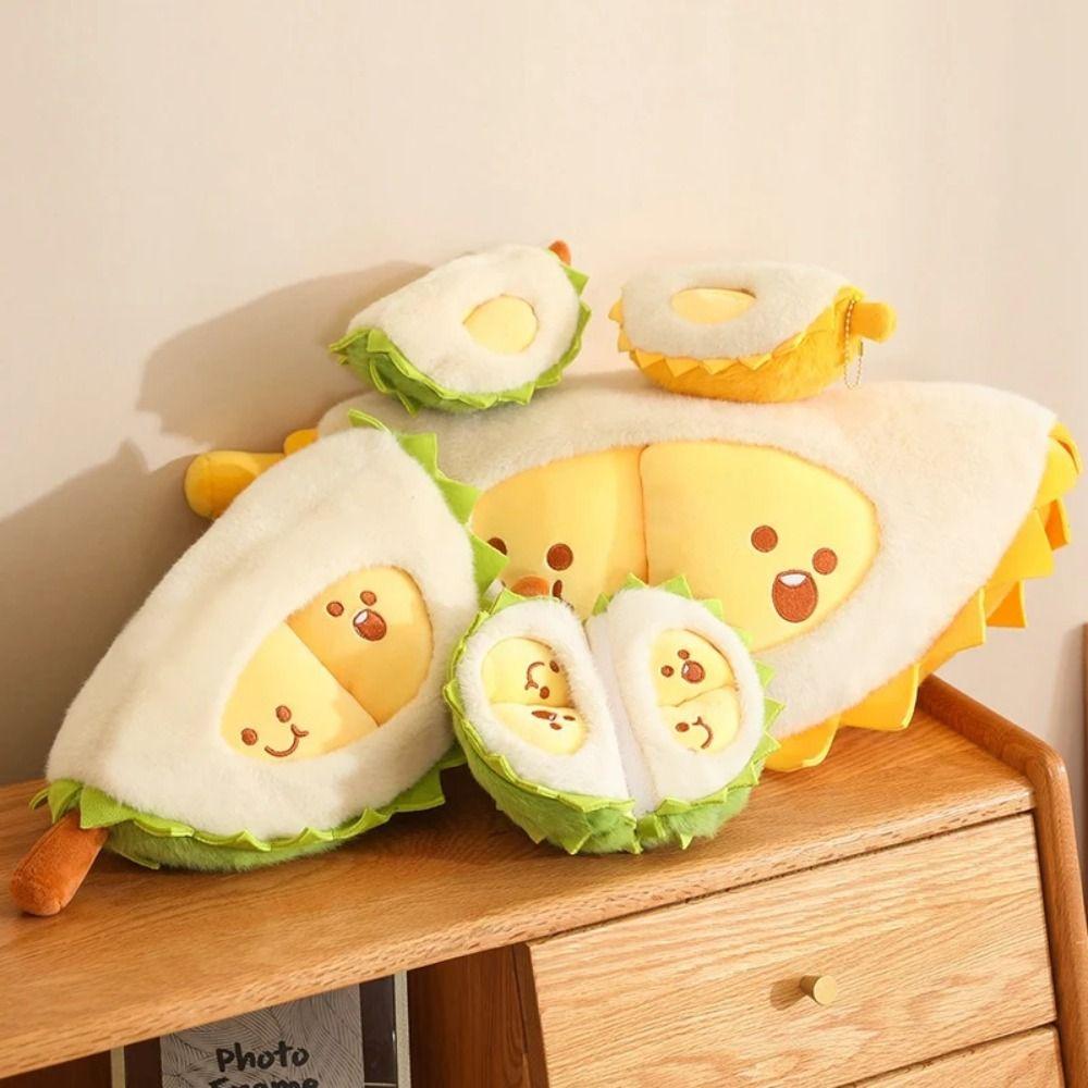 Detachable Durian Plush Keychain Collection Peeling Durian Plush Doll  Boys Girls