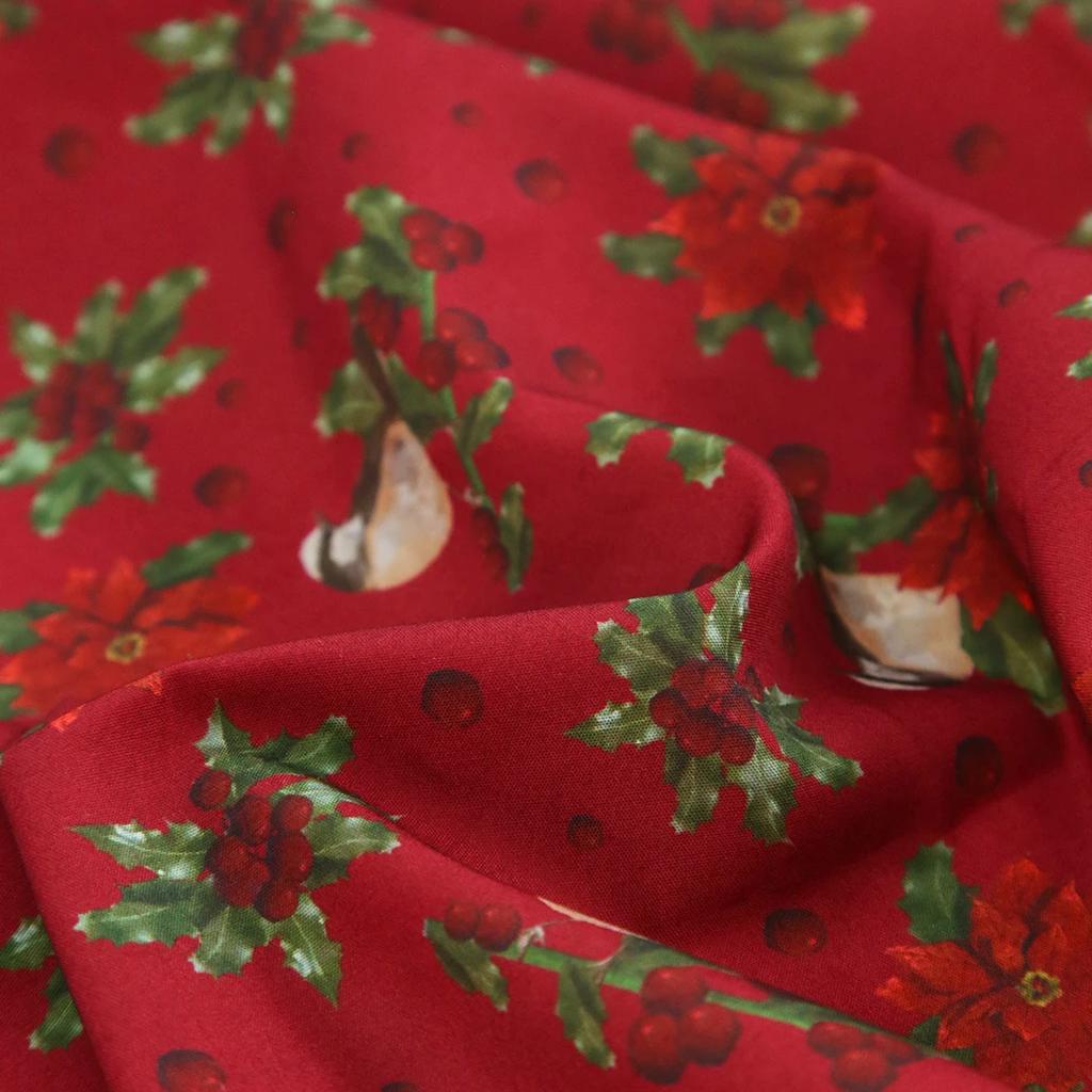 0.5m/1m/2m Christmas Series Snowman Printed Fabric For Traditions Holiday Decoration Fabrics Christmas DIY Handmade Material