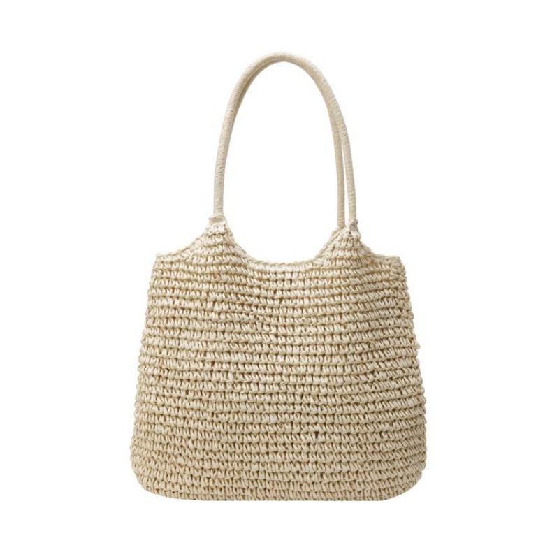 

Универсальная новая летняя плетеная сумка из соломы, повседневная плетеная сумка, женская пляжная сумка для отпуска, на плечо, портативная женская сумка, сумка-тоут Magnetic buckle
