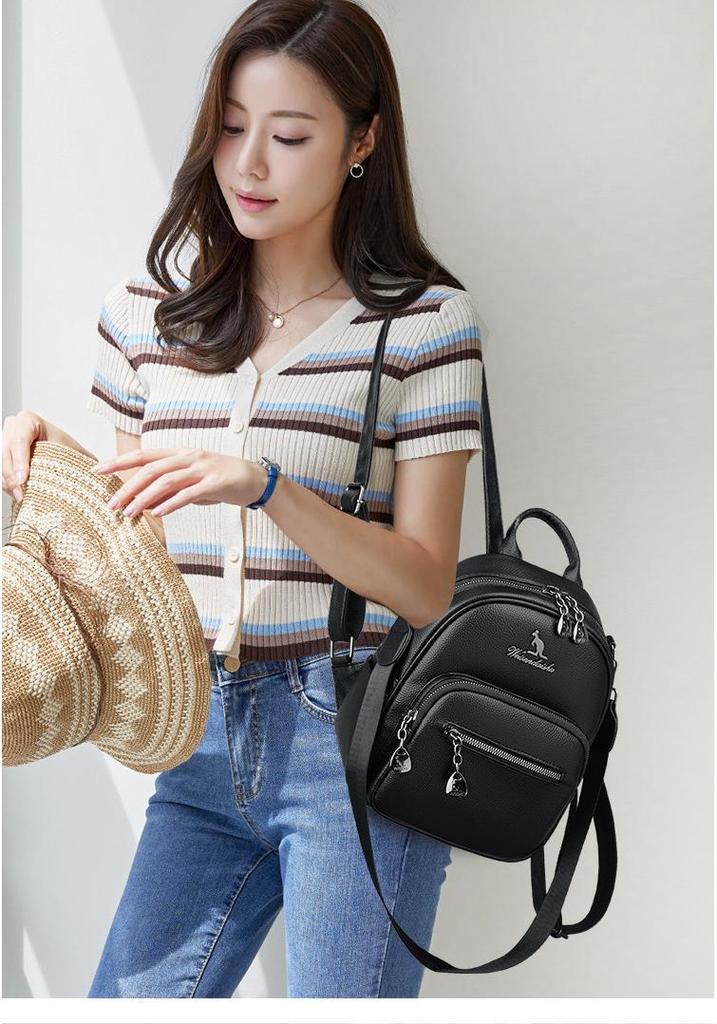2025 Autumn/Winter Women's Multi-Compartment Large Capacity Backpack - European & American Style Shoulder Travel Bag