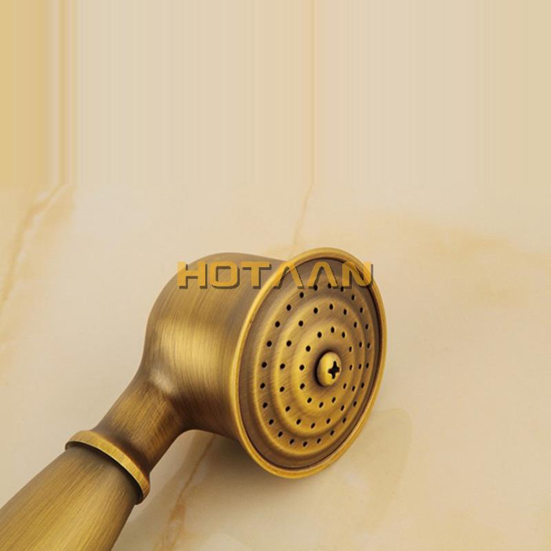 Antique Brass Hand Shower Set Brass Hand Shower +1.5M Shower Hose Pipe+Hand Shower Holder