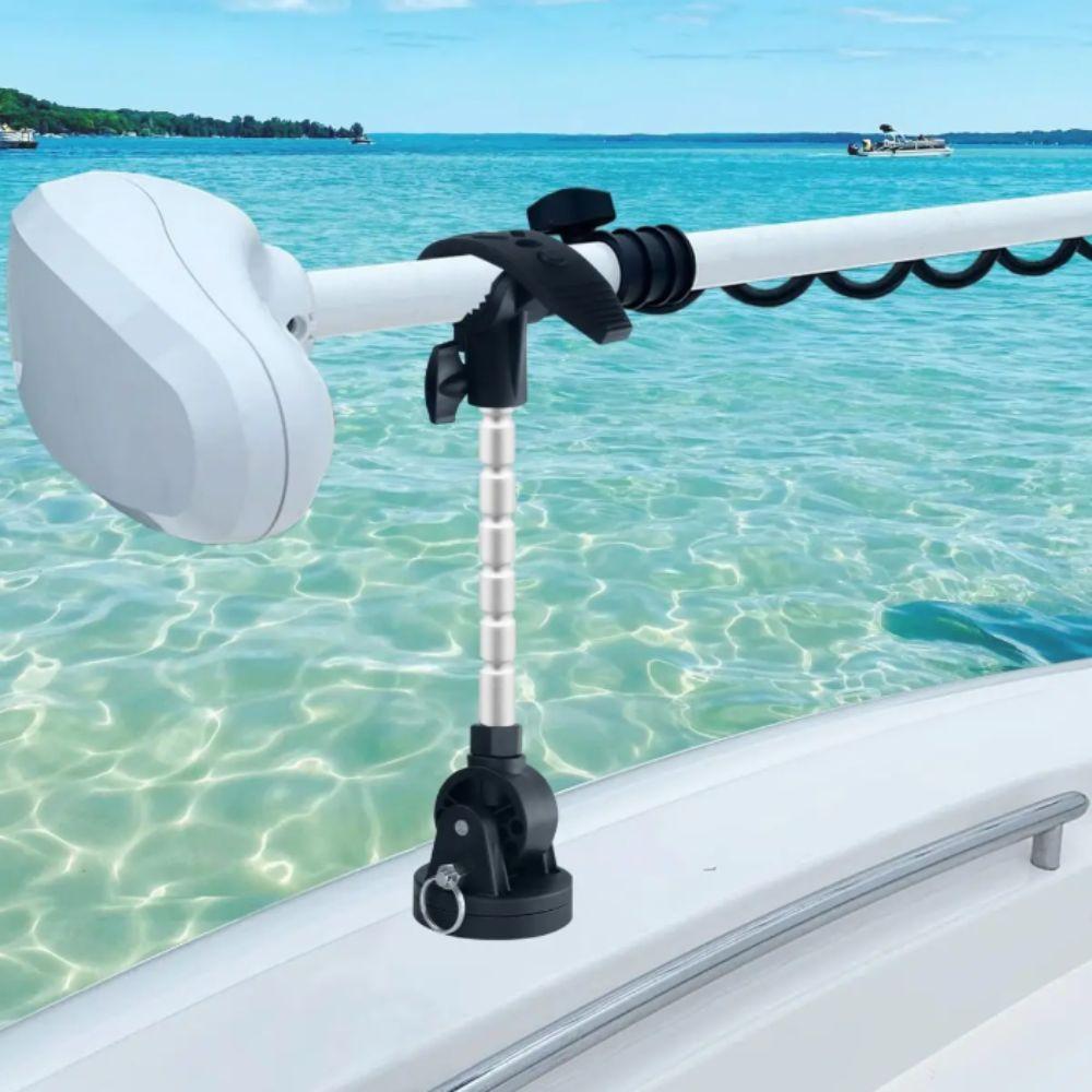 Electric Steer Trolling Motor Stabilizer Securely Mounted Fishing Rod Bracket Marine Use