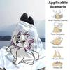 1PC Cute Cartoon Marie Cat Design Blanket, Seasonal Universal, Home Decoration, Throw Blanket, Soft Flannel Throw Blanket, Versatile & Cozy for Bedroo