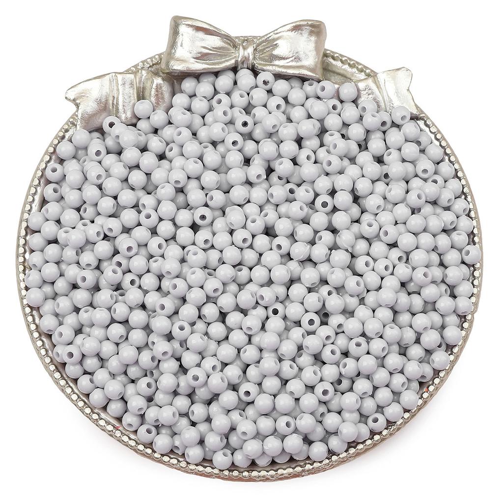 Ručně vyráběný náramek Korálky 3/4mm Akrylové Plné barvy Kulaté korálky Korálky Ručně vyráběné DIY Ruční korálkový náramek Volné korálky Šperkařské doplňky