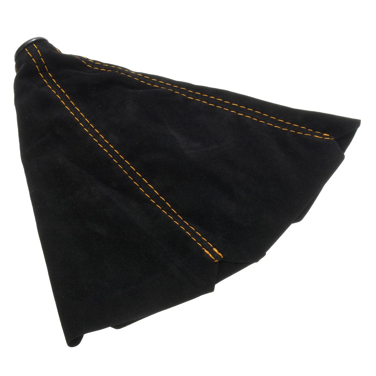 

Car Shift Lever Knob Shift Boot Cover Car Manual Shift Collar Carbon Fiber Eather Universal Red/Black/Yellow/Blue жёлтый