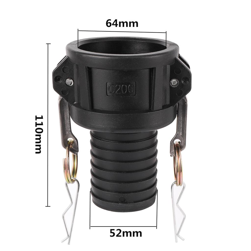 Cam Lock Adapter IBC Tank Quick Connect Internal Cam Lock Fitting Type C Polypropylene Cam Lock Fitting Standard Female Fitti