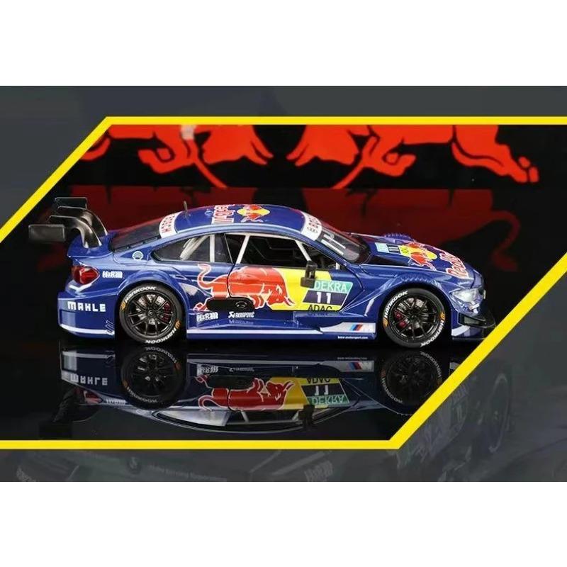 1/24 Scale BMW M4 GT3 Red Bull Co-brand Alloy Sports Car Model Diecasts Metal Racing Vehicles Car Model Sound and Light Kids Toys Gift