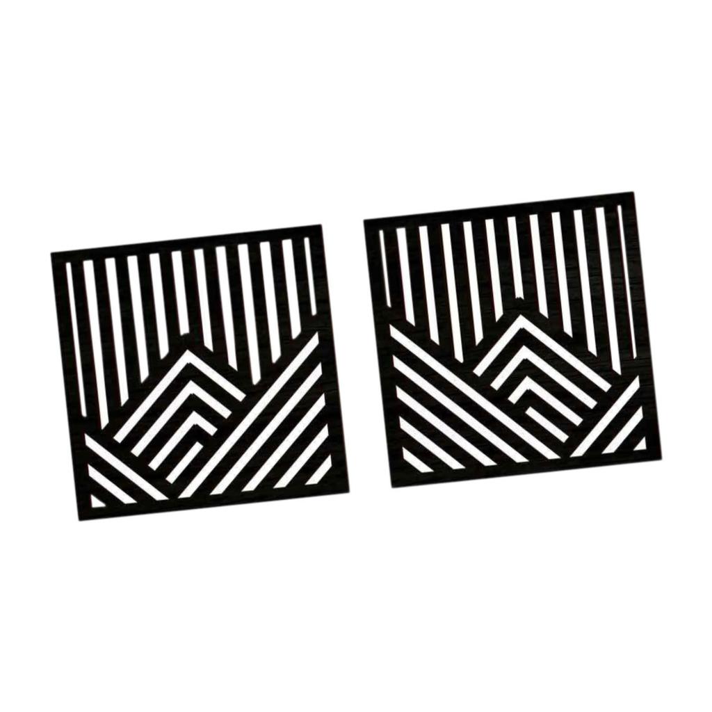 2Pcs Wooden Wall Art Panels Modern Ornaments Wood Wall Hanging Sculptures Boho Abstract Wall Decor for Office Living Room