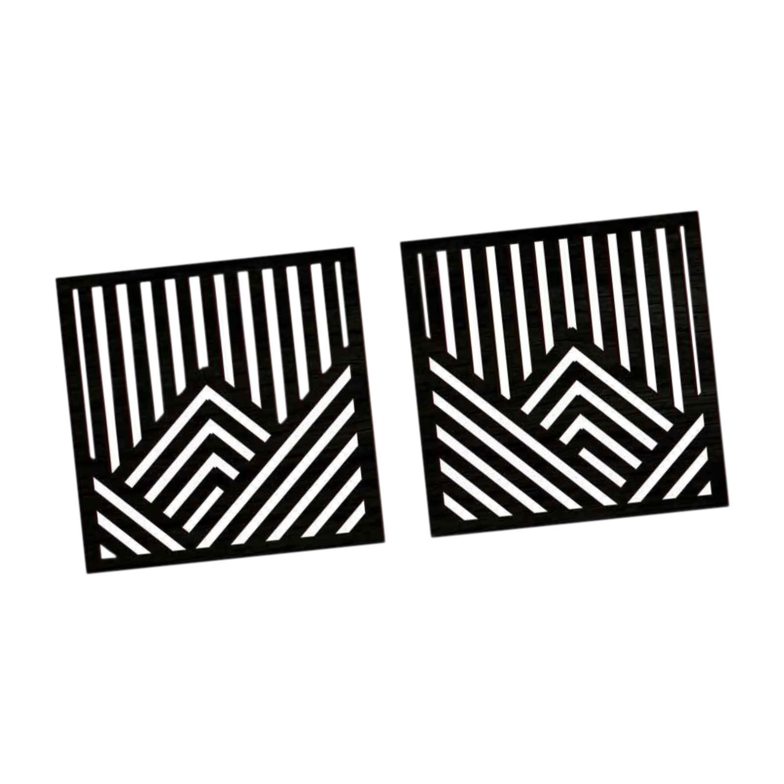 

2 штуки Деревянное настенное искусство Бохо Абстрактный настенный декор для спальни Кафе Прихожей чёрный