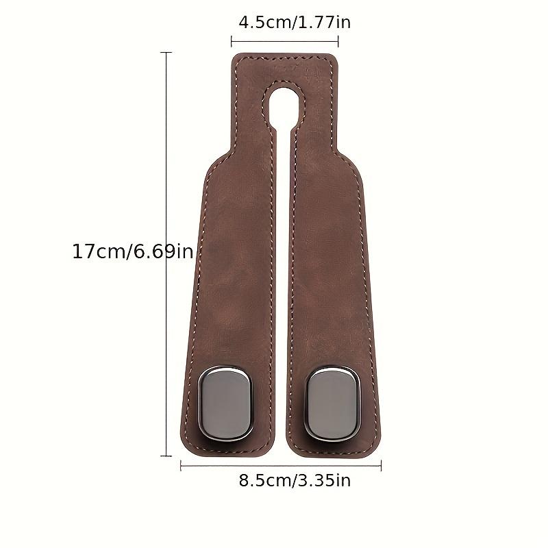 Car Purse Hook for Headrest - Premium Leather & ABS -Duty Hooks, Easy Install Car Seat Back Storage Hook