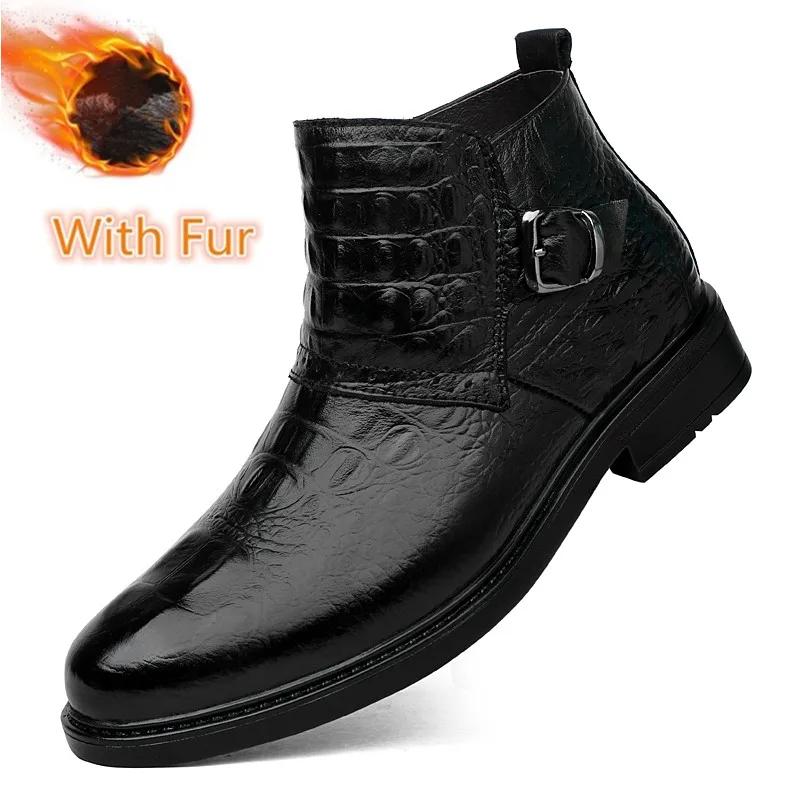 

Мужская обувь, мужские зимние плюшевые зимние ботинки, брендовые мужские туфли с боковой молнией, новые ботильоны, удобные мужские мотоциклетные ботинки 47