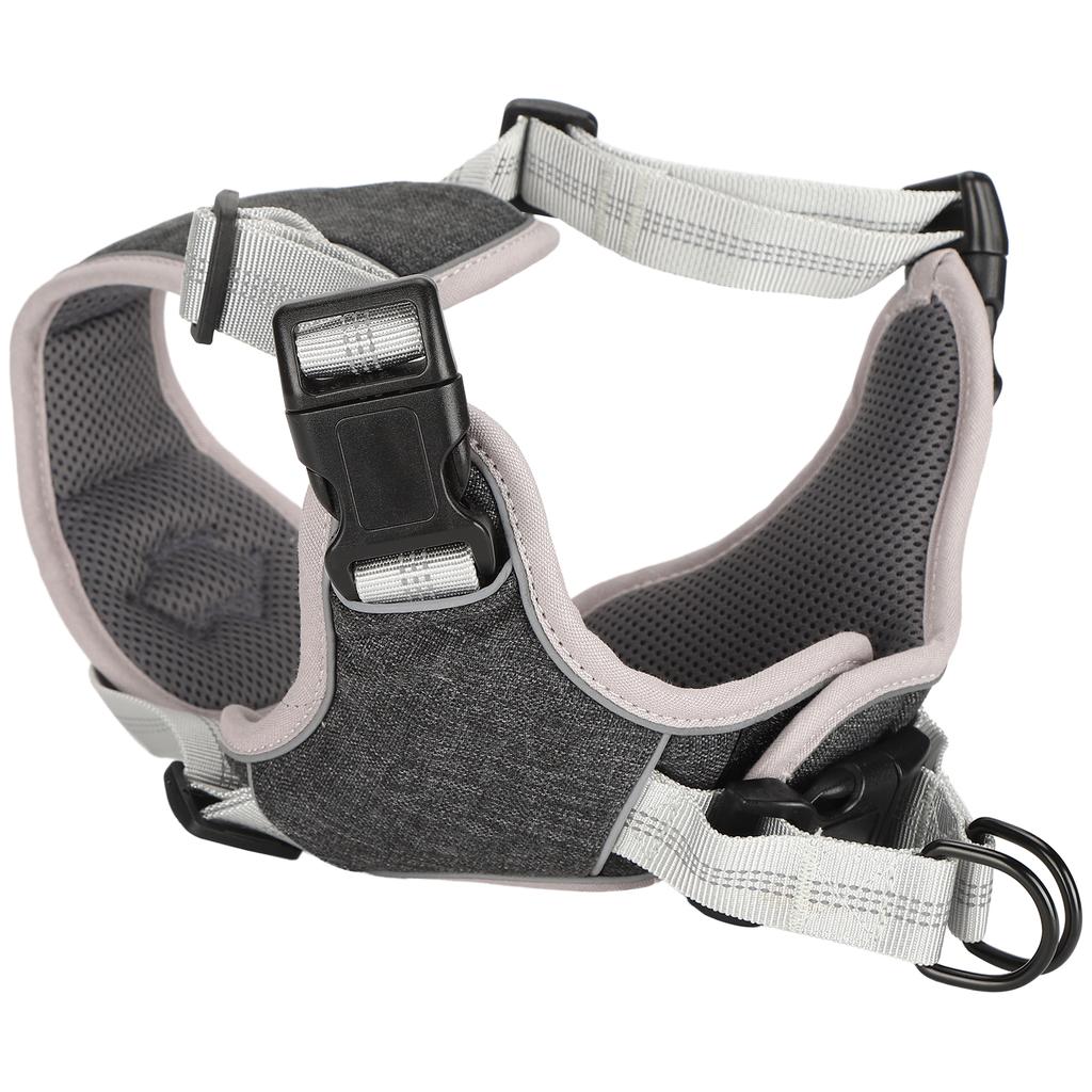 Hunde Geschirr Weste Haustier Verstellbar Anti-Verloren Reflektierende Weste für Große Mittelgroße Hunde Schwarz