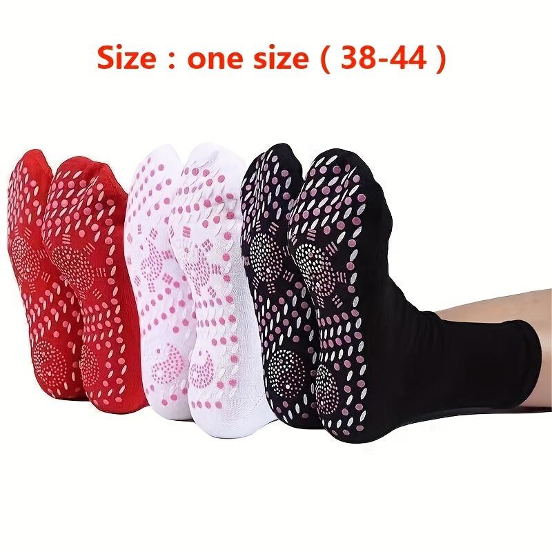 3 Paar selbstheizende Mid-Tube-Socken, rutschfeste Sport-Thermo-Crew-Magnetsocken, Therapiesocken, Unisex-Größe