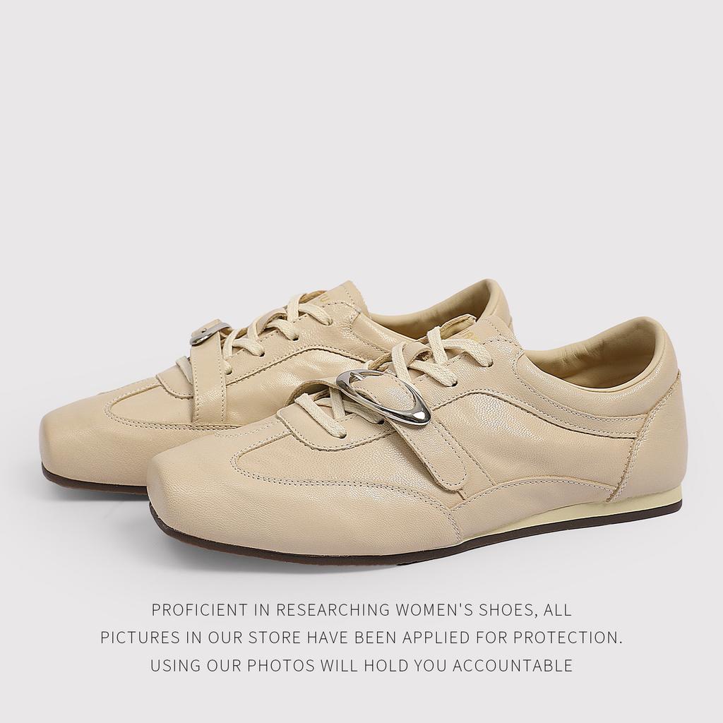 Distribution - First Layer Cowhide Sheepskin Inner Retro German Training Shoes Women'S Scalp Surface Single Shoes Versatile Mary Jane Ballet Style