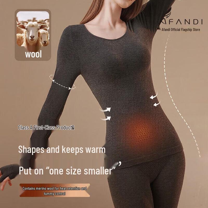 

Женский высокоэластичный термокомплект из шерстяной смеси Afandi XL (143-176 lbs)