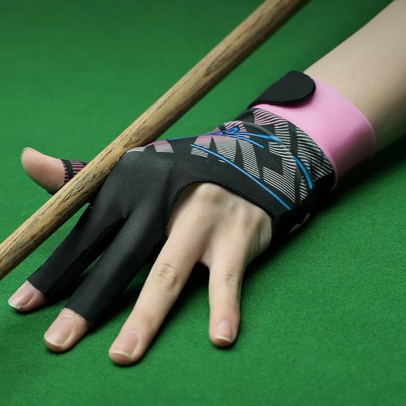 1Pc 3 Finger Pool Glove Snooker Cue Sport Glove Comfortable Antiskid Left Right Pool Snooker Glove Billiard Accessorys
