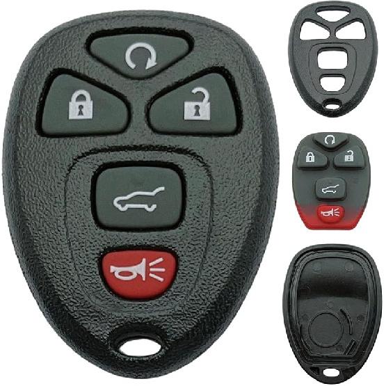Replacement Key Fob Shell Case Fits for Chevy 2007-2014 Equinox Avalanche Silverado Escalade Tahoe Suburban GMC Yukon OUC60270, OUC60221 Keyless