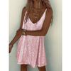 Summer new women's clothing sequined vest V-neck solid color loose fashion sexy suspender holiday style dress