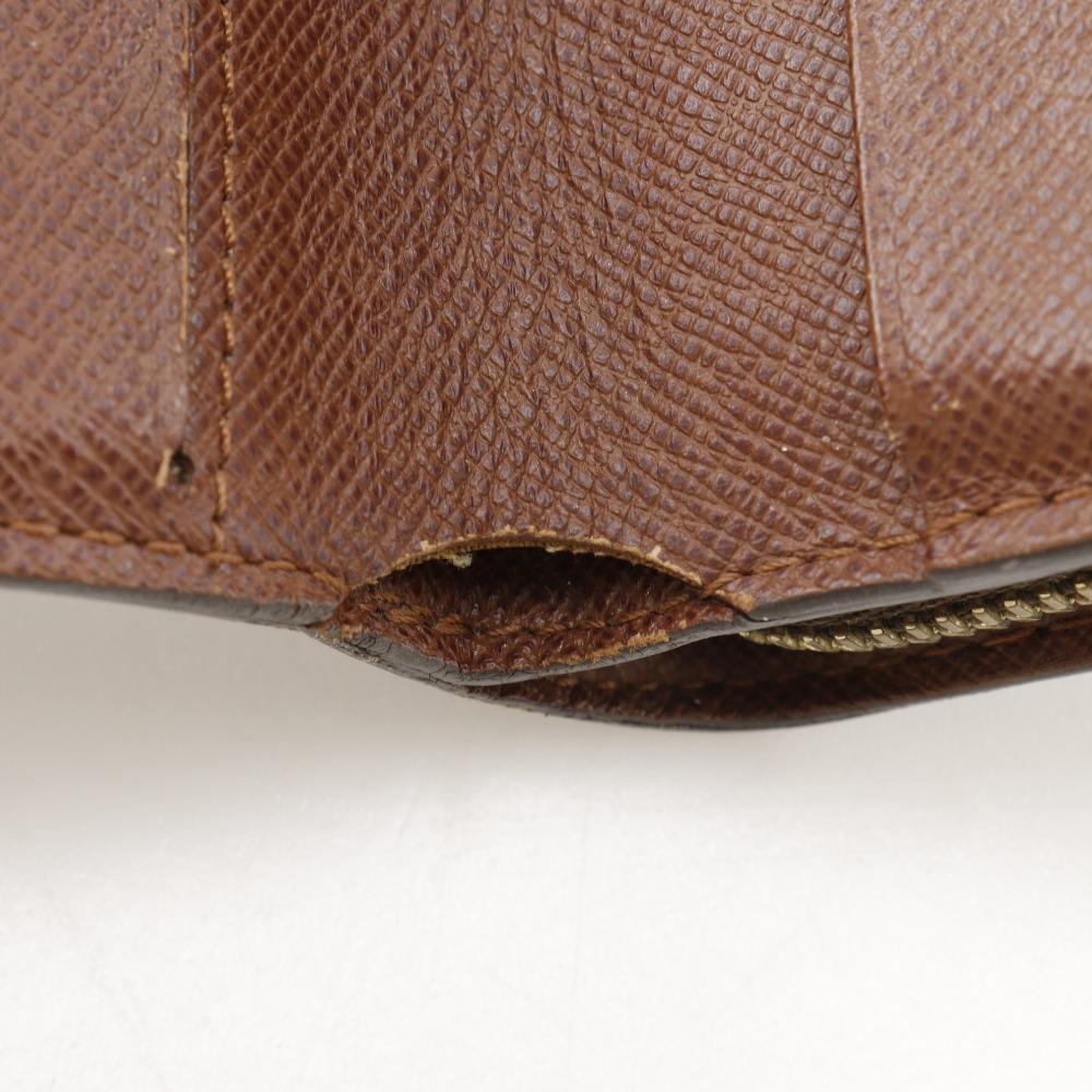 LOUIS VUITTON Compact zip Bi-Fold Wallet M61667 Brown Monogram canvas unisex Used