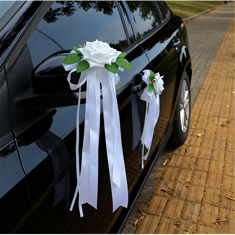 Artificial Floral Arrangement For Wedding Chair Decors Car Ornament Outdoor Ceremony Weatherproof Silk Flower Decoration