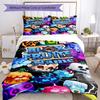3pcs Custom Name Blox Fruits Bedding Set Duvet Cover Closure Includes 1 Duvet Cover & 2 Pillowcases, Soft and Comfortable for All Seasons.