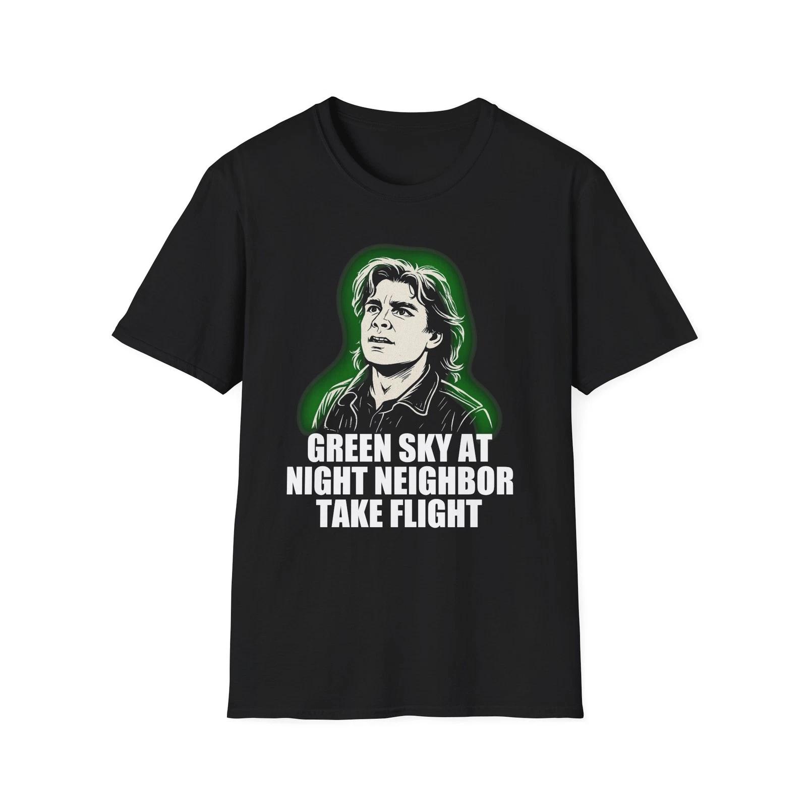 The Burbs Tshirt - Green Sky at Night, Unisex Tee, Casual Shirt, Graphic Top, XS