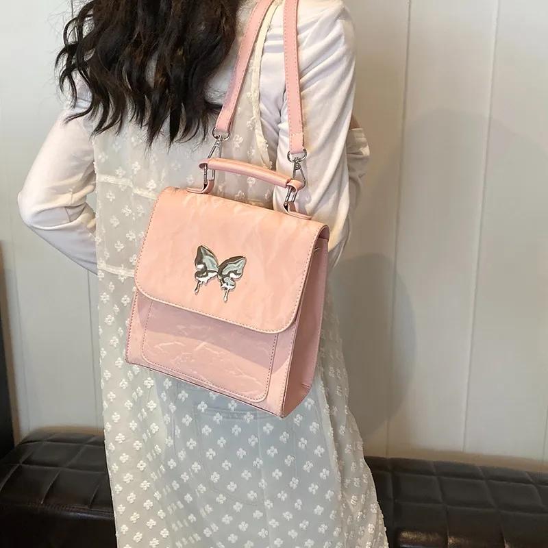 Rucsacuri de designer de lux, modă nouă, pentru femei, rucsacuri mini dulci și versatile cu fluturi, genți de umăr la modă pentru femei