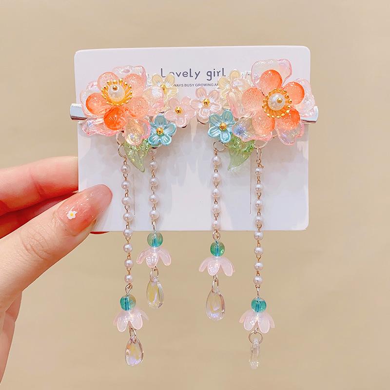 

Аксессуары для волос в древнем стиле ханьфу: Кисточки и китайские шпильки для костюмов девочек