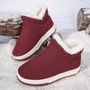 Men's and women's soft sole winter warm fur one snow boots padded lined ankle boots non-slip casual cotton shoes