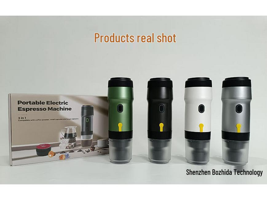 Přenosný přeshraniční vyhřívaný kávovar na espresso kapsle – Kompatibilní s malými/velkými kapslemi a kávovým práškem