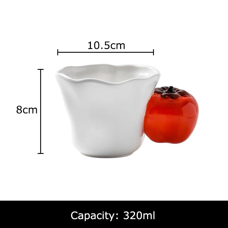 Simulated Fruits Handle Mug Fun Ceramic Cups Dining Table Coffee Mugs Afternoon Tea Teacup Water Cup Fruits Juice Container