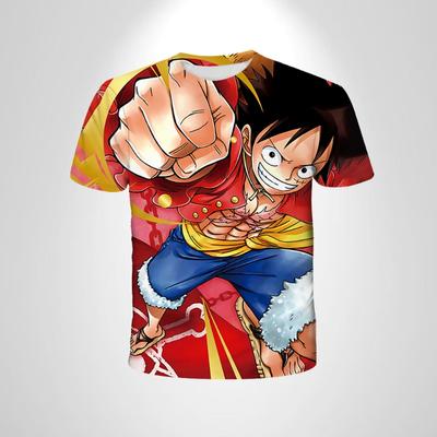 Rajzfilm Rövid ujjú Cosplay Luffy Férfi Anime One Piece Fiú Póló férfi Felső Fiú Laza férfi Ruházat Fekete Póló